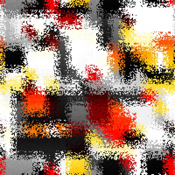 Vektorbild Abstrakt Sömlös Datamosh Glitch Mönster Med Slumpmässiga Små Pixlar — Stock vektor