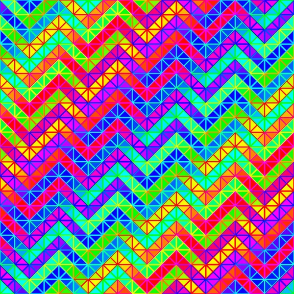 Seamless Geometric Pattern Triangles Aztec Style Abstract Chevron Ornament Rgb — Stock Vector
