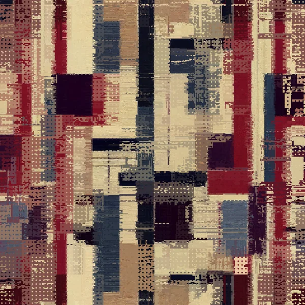 Abstract Naadloos Patroon Met Imitatie Van Grunge Glitch Textuur Geometrische — Stockvector