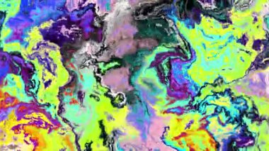 4k 'lık soyut döngü videosu. Döngü oynatmak için kusursuz soyut dalgalı psikedelik arkaplan. Dalgalı yüzey.