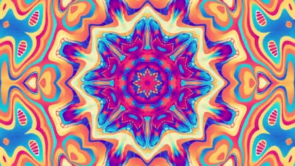Transformando Mandala Abstracto Imágenes Loop Símbolo Sagrado — Vídeos de Stock