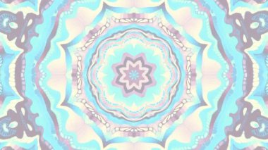 Soyut mandala dönüşümü. 4K döngü görüntüsü. Kutsal sembol.