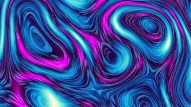 4k 'lık soyut döngü videosu. Döngü oynatmak için kusursuz soyut dalgalı psikedelik arkaplan. Dalgalı yüzey.