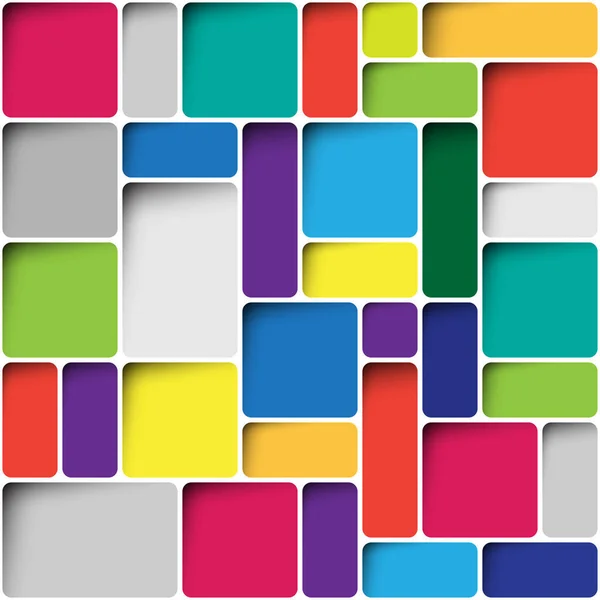 Nahtloses Vektorbild Abstrakte Geometrische Quadratische Farbe Hintergrund Patchwork Stil — Stockvektor