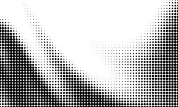 Монохромный Абстрактный Гранж Полуточечный Фон Шаблон Поп Арта Текстура Горизонтальная — стоковый вектор