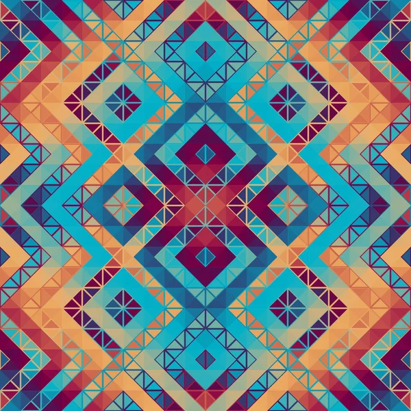 Abstraktes Nahtlos Kachelbares Muster Dreiecke Aztekischen Hintergrund Vektorbild — Stockvektor