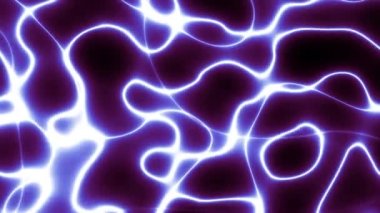 4k 'lık soyut döngü videosu. Döngü oynatmak için kusursuz soyut dalgalı psikedelik arkaplan. Siyah arkaplanda ışık neon dalgaları.
