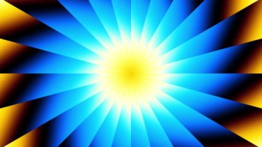 Soyut ışınlar dönüştürülüyor. 4K kusursuz döngü görüntüsü. Sonsuz dönüşüm çemberi. Parlayan ışınlar.