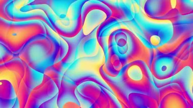 4k 'lık soyut döngü videosu. Döngü oynatmak için kusursuz soyut dalgalı psikedelik arkaplan. Dalgalı yüzey.