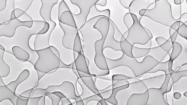 4k 'lık soyut döngü videosu. Döngü oynatmak için kusursuz soyut dalgalı psikedelik arkaplan. Siyah ve beyaz renkler.