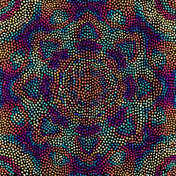 无缝马赛克艺术模式 曼达拉的艺术背景矢量图像 — 图库矢量图片