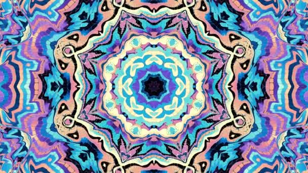 Transformando Mandala Abstrata Imagens Loop Símbolo Sagrado — Vídeo de Stock