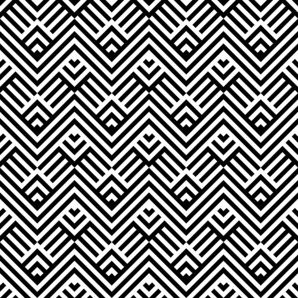 Бесшовное Векторное Изображение Простой Черно Белый Геометрический Узор Кости Сельди — стоковый вектор