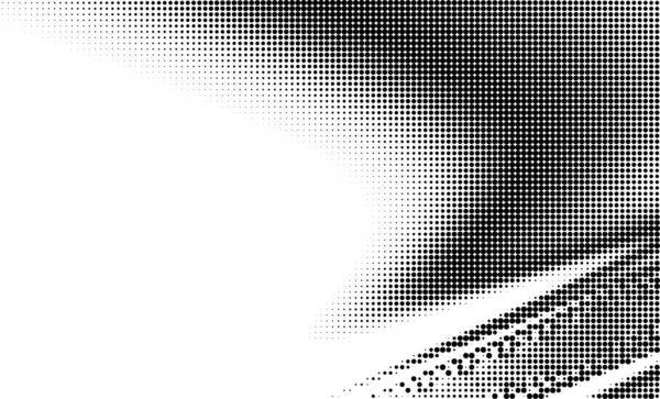Monochrome Abstracte Grunge Halve Toon Stippen Achtergrond Pop Art Sjabloon — Stockvector