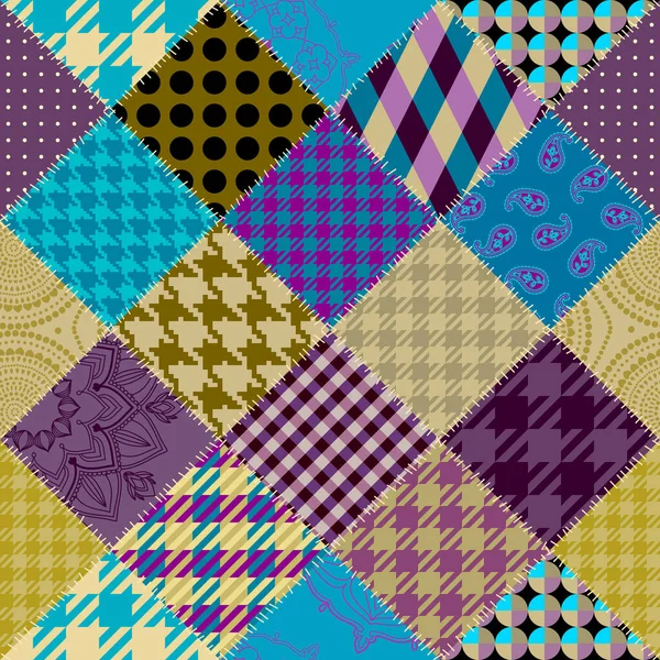 Zökkenőmentes Geometriai Absztrakt Minta Textilipari Mintázat Vektorkép Gingham Kockás Minta — Stock Vector