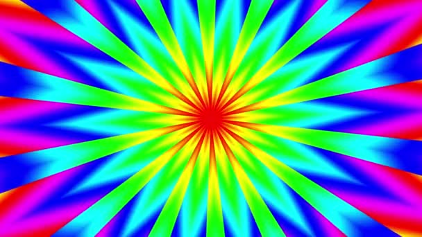 抽象的な光線を変換します 4Kシームレスループ映像 無限の変換円 光る光線 Rgbスペクトルの色 — ストック動画