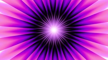 Soyut ışınlar dönüştürülüyor. 4K kusursuz döngü görüntüsü. Sonsuz dönüşüm çemberi. Parlayan ışınlar.