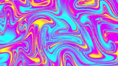 4k 'lık soyut döngü videosu. Döngü oynatmak için kusursuz soyut dalgalı psikedelik arkaplan. Dalgalı yüzey.