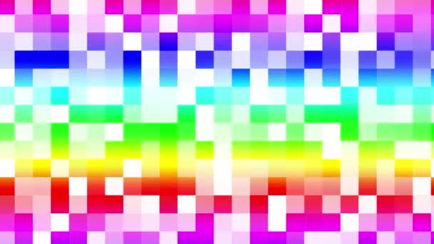 Блимає Тло Таємних Пікселів Випадкові Маленькі Квадрати Циклічні Кадри Кольори — стокове відео