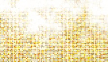 Beyaz kopya alanı olan soyut altın tabanlı mozaik. Vektör EPS yatay resmi