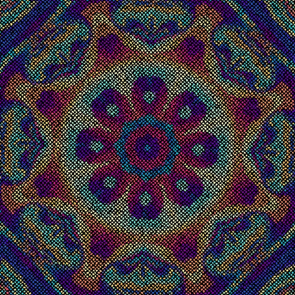 Seamless Mosaic Art Pattern Mandala Art Background Vector Image — Wektor stockowy