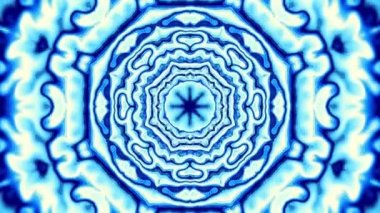 Soyut mandala dönüşümü. 4K döngü görüntüsü. Kutsal sembol.