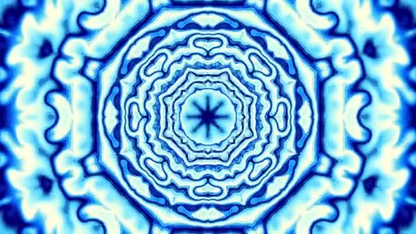 Transforming Abstract Mandala Loop Footage Sacred Symbol — Stock Video