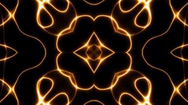 Soyut mandala dönüşümü. 4K döngü görüntüsü. Kutsal sembol. Soyut görüntüler.
