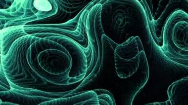 4k 'lık soyut döngü videosu. Döngü oynatmak için kusursuz soyut dalgalı psikedelik arkaplan. Dalgalı yüzey.