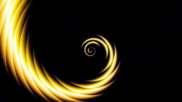 Ändlösa Snurrande Futuristiska Spiral Sömlös Looping Film Abstrakt Helix Guld — Stockvideo