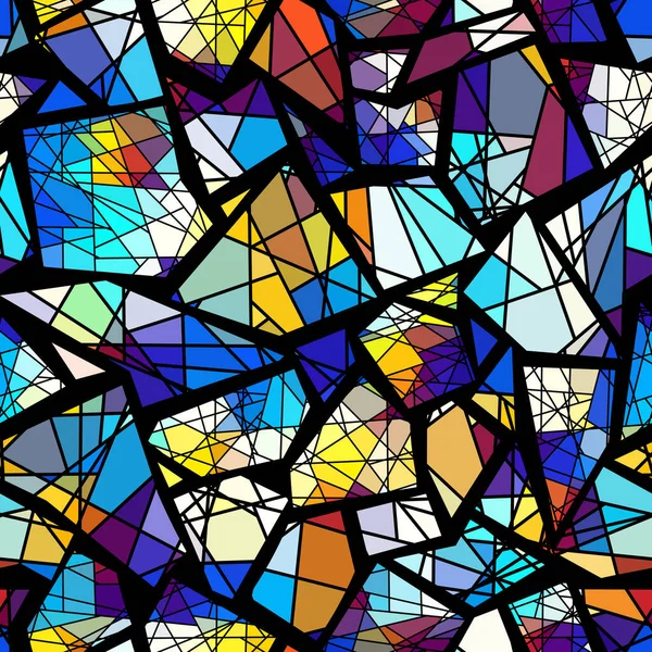 Бесшовный Образец Мозаики Абстрактное Художественное Фоновое Изображение — стоковый вектор