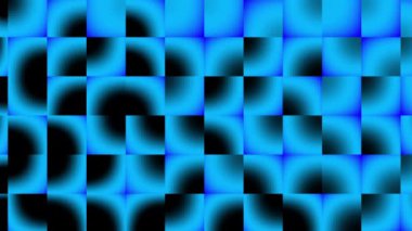 Soyut döngü videosu. Döngü oynatma için kusursuz soyut geometrik polka nokta ve küçük kareler arkaplanı.
