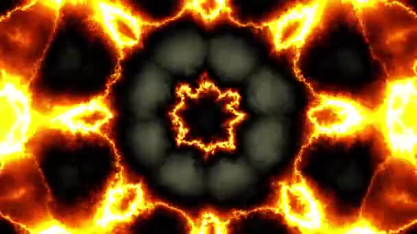 Перетворення Абстрактної Мандали Циклічні Кадри Священний Символ Абстрактні Кадри — стокове відео