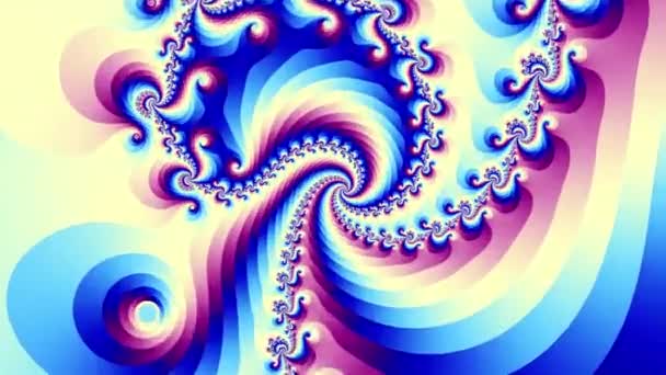Footage Abstract Futuristic Fractal Shapes Endless Spiral Fractal Background — Stock Video