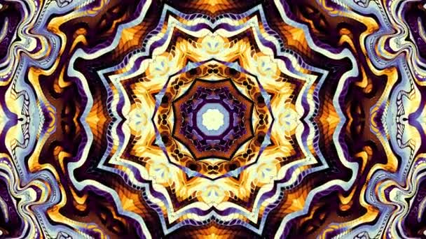 Abstraktes Mandala Verwandeln Loop Material Heiliges Symbol — Stockvideo