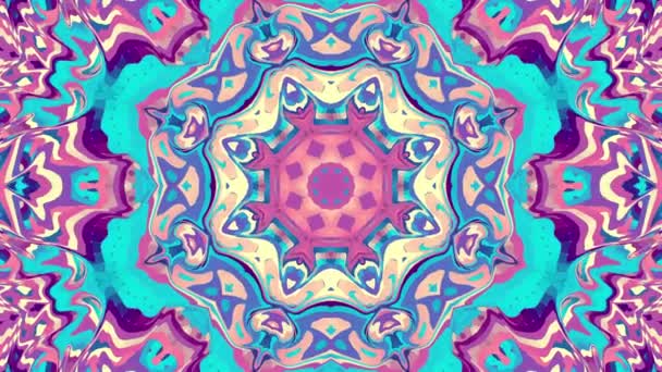Transformando Mandala Abstracto Imágenes Loop Símbolo Sagrado — Vídeo de stock