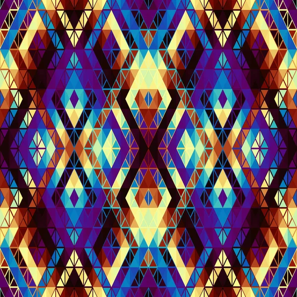 Abstract Seamless Tileable Pattern Triangles Aztec Background Vector Image — Vetor de Stock
