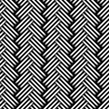 Kusursuz vektör görüntüsü. Basit siyah-beyaz ringa kemiği geometrik deseni. Düzenli ringa kemiği dokusu.