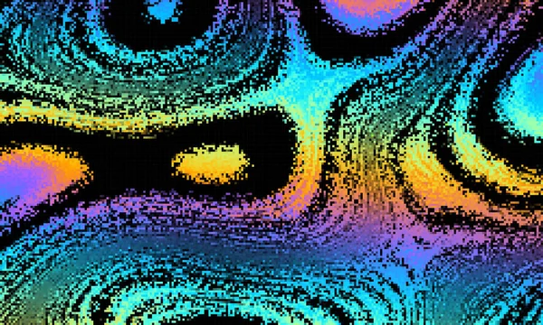 Pixilated Psychedelic Background Moire Üstüste Bindirme Etkisi Vektör Görüntüsü Dalgalı — Stok Vektör