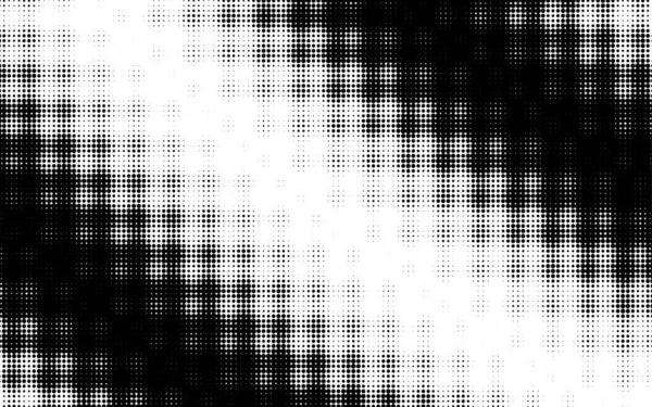 モノクロームの抽象的なグランジハーフトーンドットの背景 ポップアートのテンプレート テクスチャ 水平ベクトル図 白い背景の大きな波 — ストックベクタ