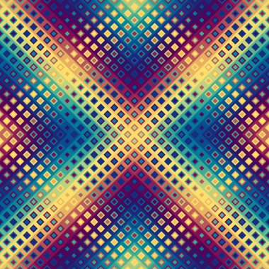 Soyut geometrik simetrik zemin. Puantiyeli desen. Vektör resmi.