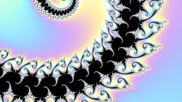 Filmmaterial Abstrakte Futuristische Fraktale Formen Endlose Spirale Fraktaler Hintergrund — Stockvideo
