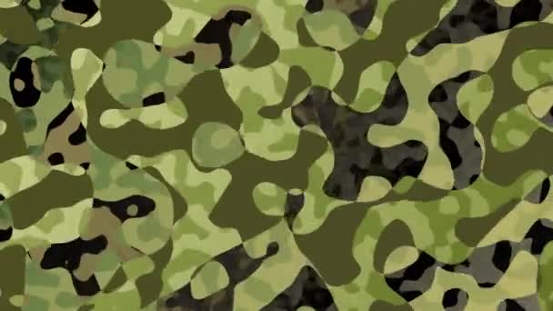 Abstract Wavy Looping Video Seamless Camouflage Khaki Sharpes Background Loop — Stockvideo
