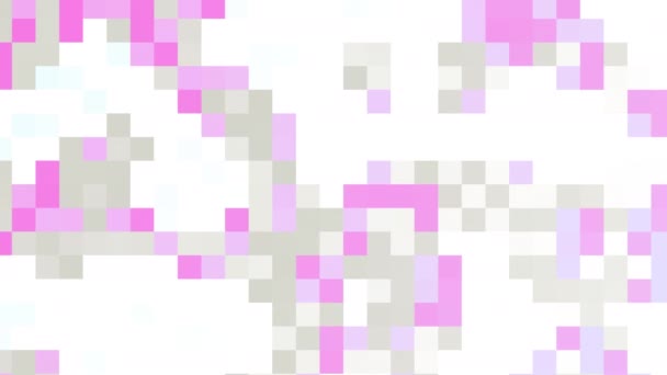 Soyut Tek Renkli Geometrik Pikselleri Dönüştürüyorum Siyah Arkaplanda Kusursuz Döngü — Stok video