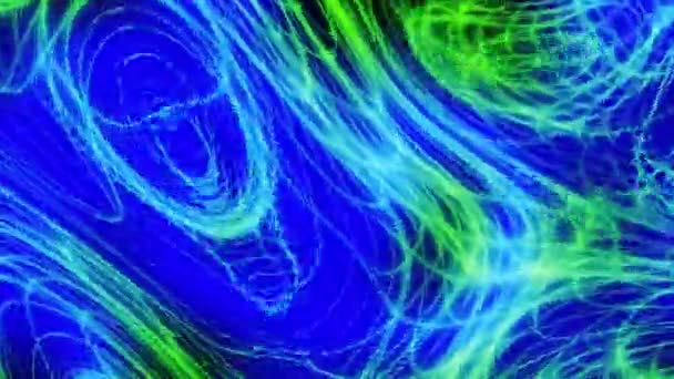 抽象循环4K视频 无缝隙的抽象波状迷幻背景音乐 用于循环播放 黑色背景上的霓虹灯波 — 图库视频影像