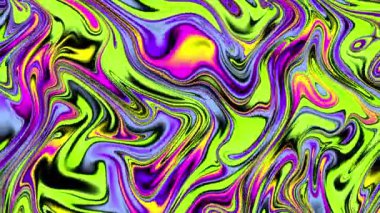 4k 'lık soyut döngü videosu. Döngü oynatmak için kusursuz soyut dalgalı psikedelik arkaplan. Dalgalı yüzey.