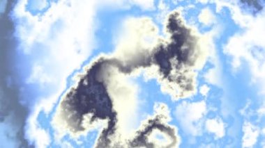 4k 'lık soyut döngü videosu. Döngü oynatmak için kusursuz soyut dalgalı psikedelik arkaplan. Dalgalı yüzey. Bulutlu nebula etkisi