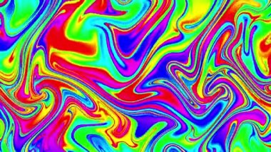 4k 'lık soyut döngü videosu. Döngü oynatmak için kusursuz soyut dalgalı psikedelik arkaplan. Dalgalı yüzey.