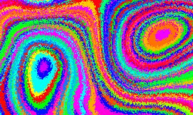 Pixelated psychedelic background Moire örtüşme etkisi. Vektör görüntüsü. Dalgalı Grunge arkaplanı