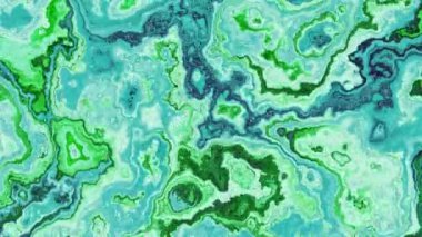 4k 'lık soyut döngü videosu. Döngü oynatmak için canlı mermer dalgalı psikedelik arka plan. Mermer malakit yüzeyi hareket ediyor.